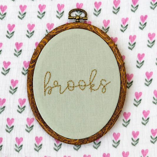 Personalized Hand-Stitched Keepsake Hoops