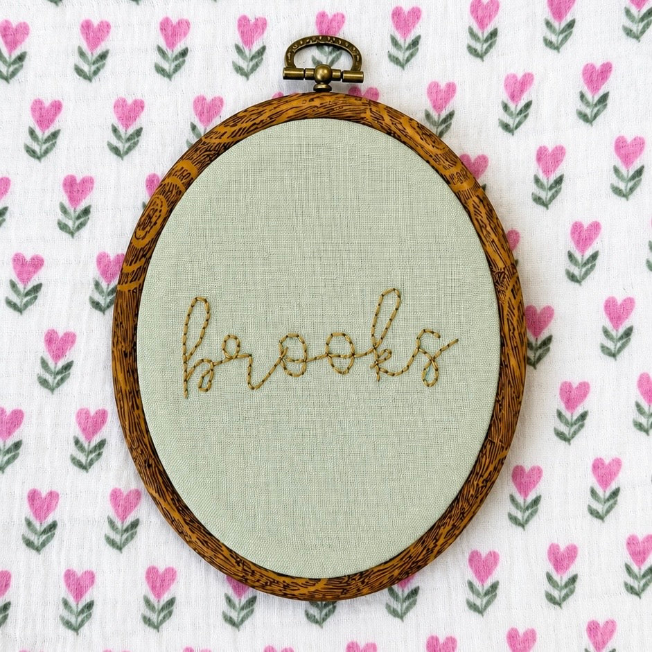 Personalized Hand-Stitched Keepsake Hoops