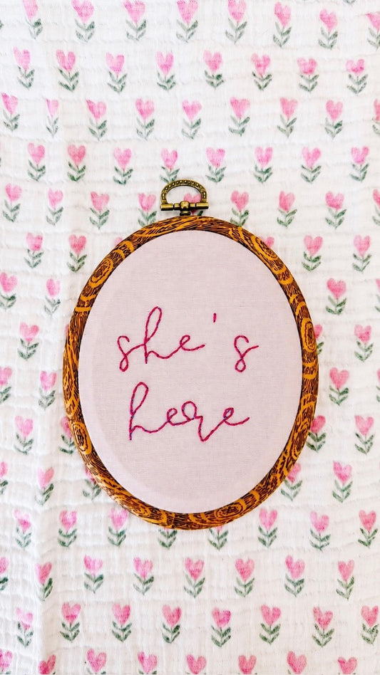 Personalized Hand-Stitched Keepsake Hoops
